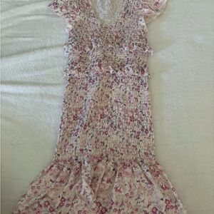 Ruched floral dress